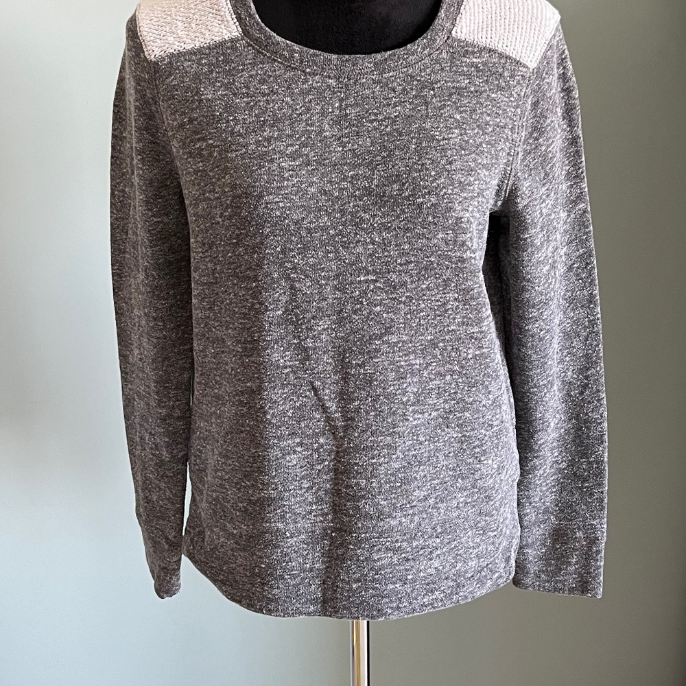 Lou & Grey Gray Marbled Sweatshirt M